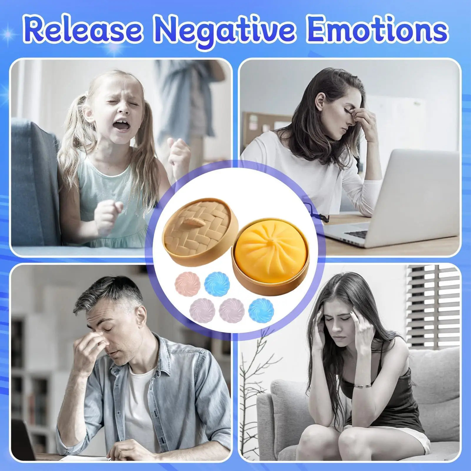 لعبة الضغط الحسية العملاقة مضحك أدوات تهدئة الحسية زلابية ضغط كرات اليد ألعاب متململة للبنين بنات الأطفال البالغين #1