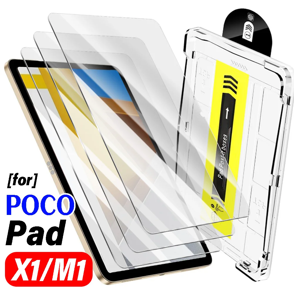 

1-2Pcs Screen Protectors Easy Installation Tempered Glass for Poco Pad M1 / ​​POCO Pad X1 HD Protective Films for Poco Pad X1/M1