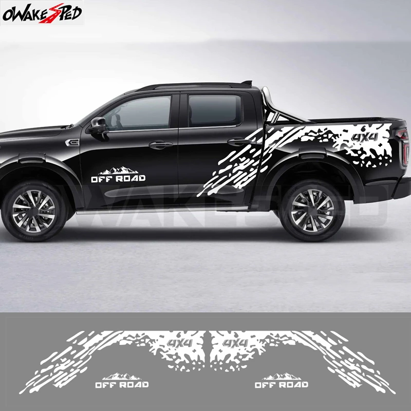 Pickup Trunk Side Decals Stickers Vinyl Decor Cover For GWM Poer Pao Wingle Great Wall Truck Mudslinger Side Auto Accessories