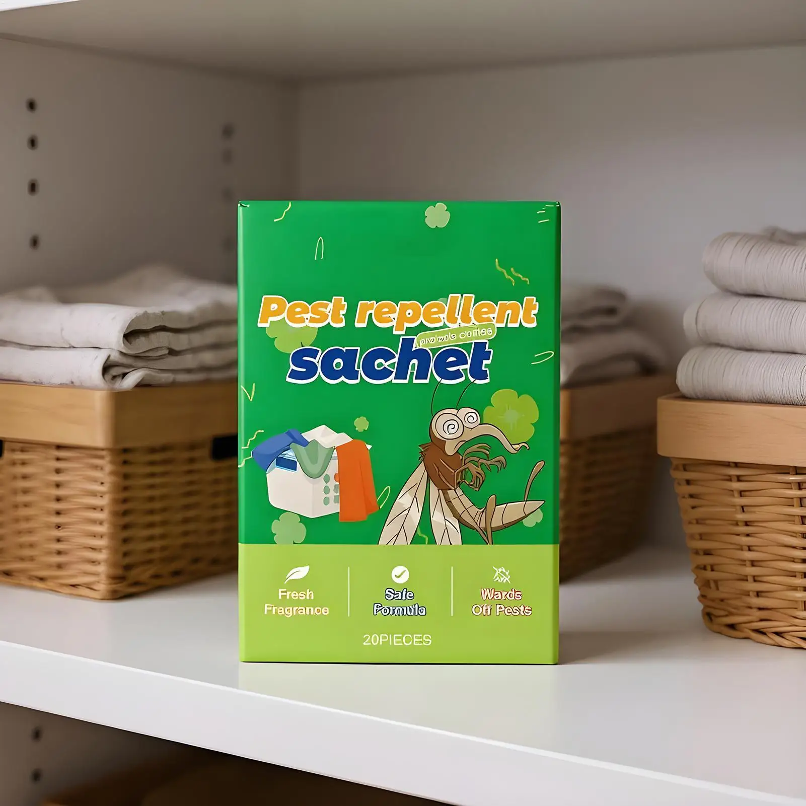 Bustina di protezione della freschezza 20 pezzi Custodia per profumo naturale per difesa a mosca Conservatore di freschezza per armadio Soggiorno Armadio Cassetto