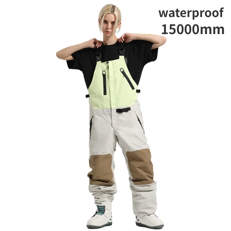 Snowboard overalls windproof waterproof breathable and warm outdoor tooling one-piece men and women