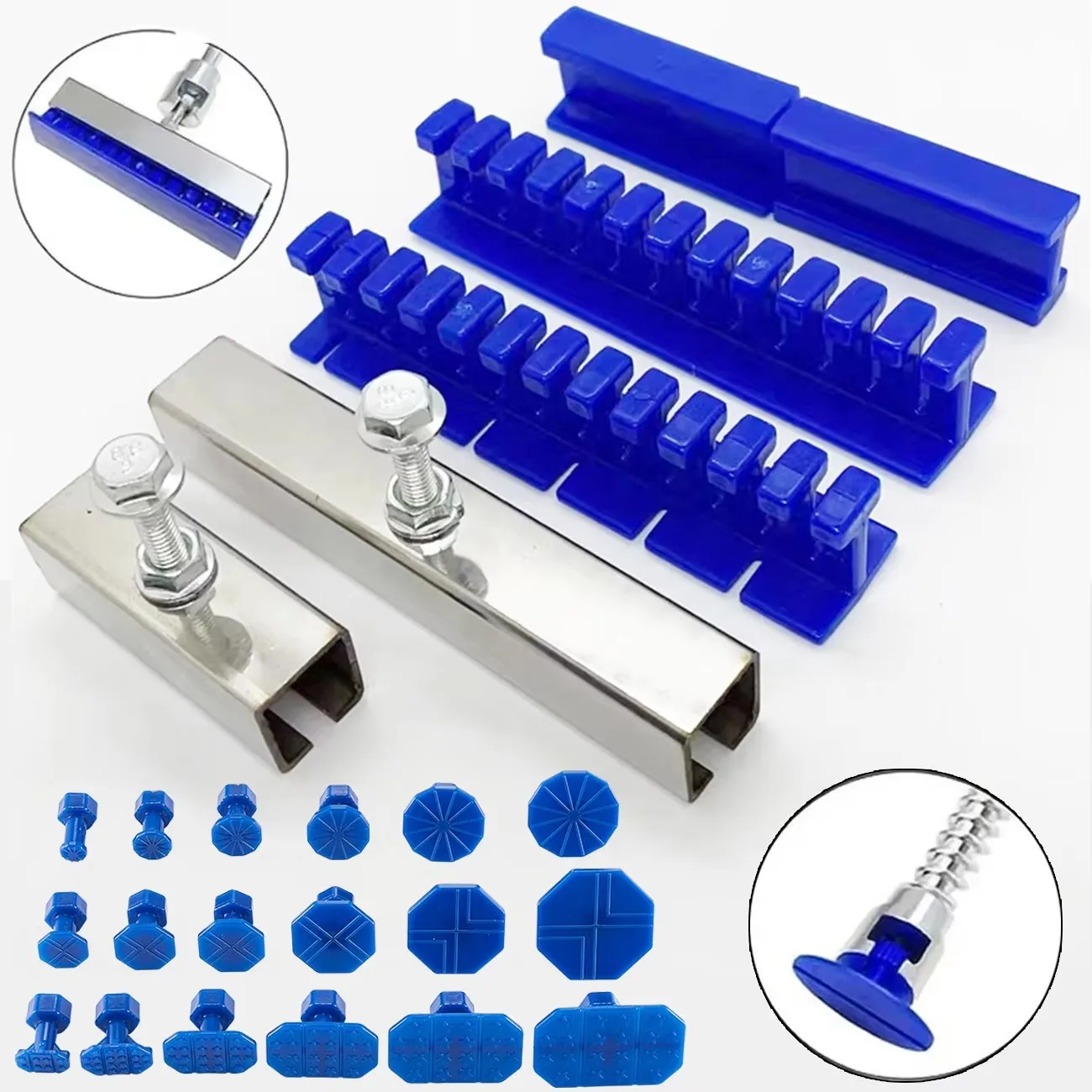 Car Universal Adhesive Blue Glue Tabs Replacement Tools Kit Paintless Dent Repair For Auto Remover Hail Pit