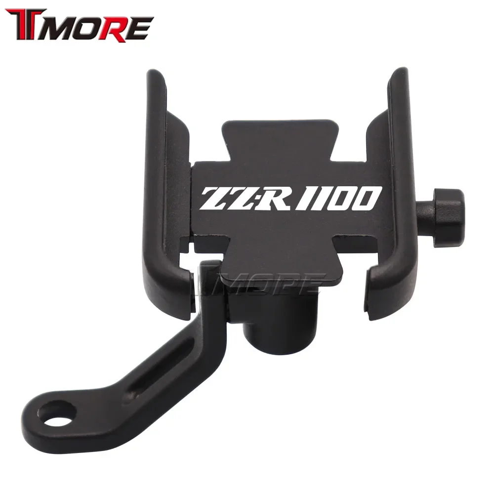 For Kawasaki ZZR1100 ZZR 1100 Motorcycle Accessories Handlebar Rearview Mobile Phone Holder GPS Stand Bracket