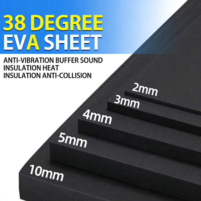 Panneau de doublure en éponge noir et blanc haute densité, feuille de mousse EVA, panneau de mousse Anti-Collision, antichoc et insulation acoustique