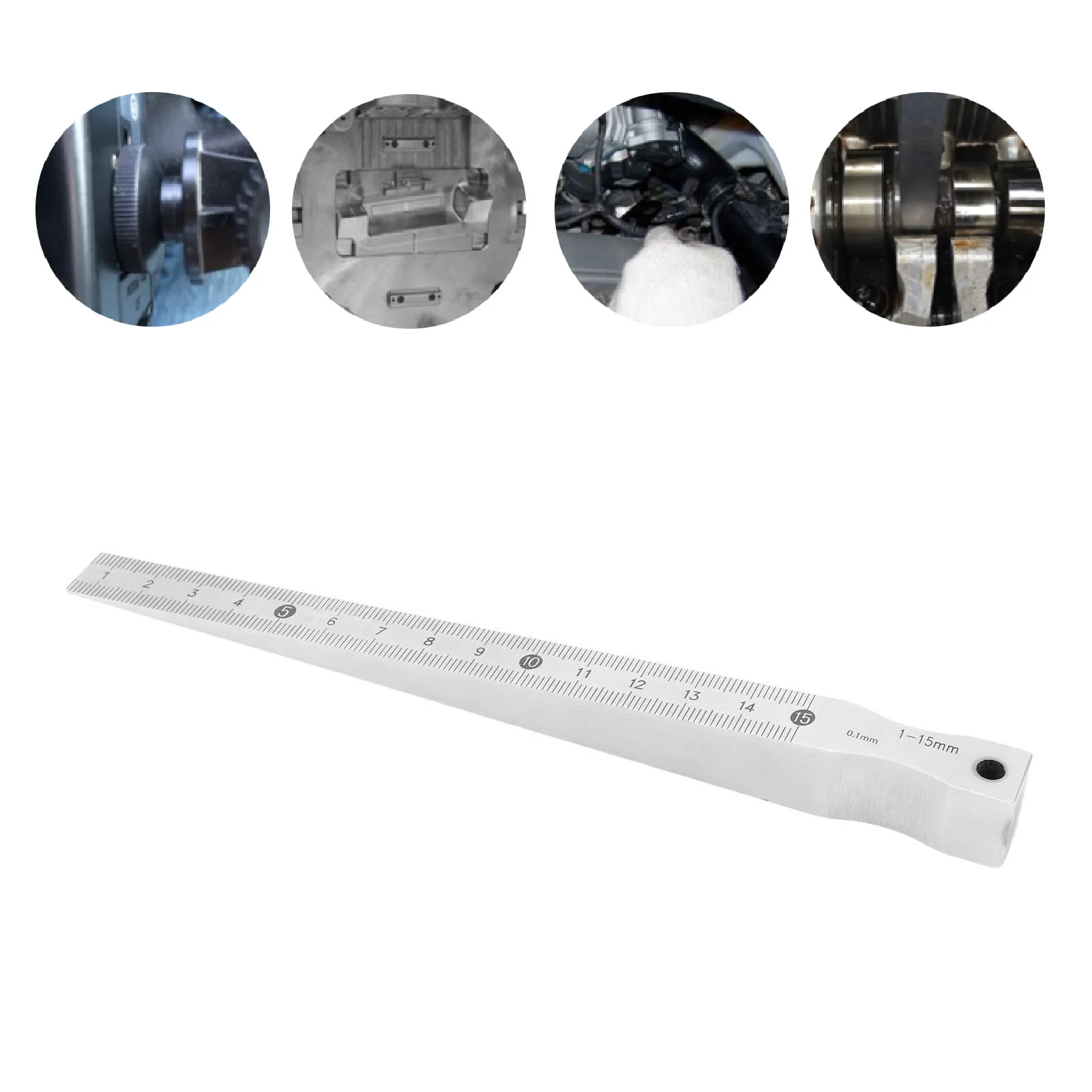 เครื่องมือวัดรูช่องว่าง เทเปอร์เกจ 1-15 มม. สแตนเลสสตีล เครื่องมือวัดรูเชื่อมพร้อมกล่องเก็บของ