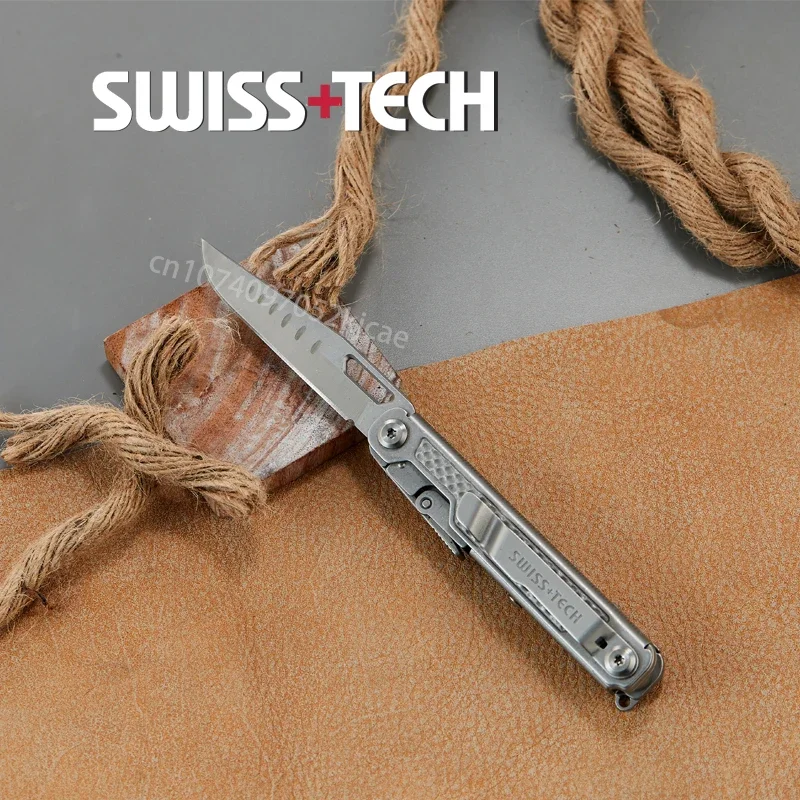 Swisstech 11 In 1 Opvouwbare Multitool Multifunctionele Combinatie Tool Vouwschaar Edc Buitenuitrusting