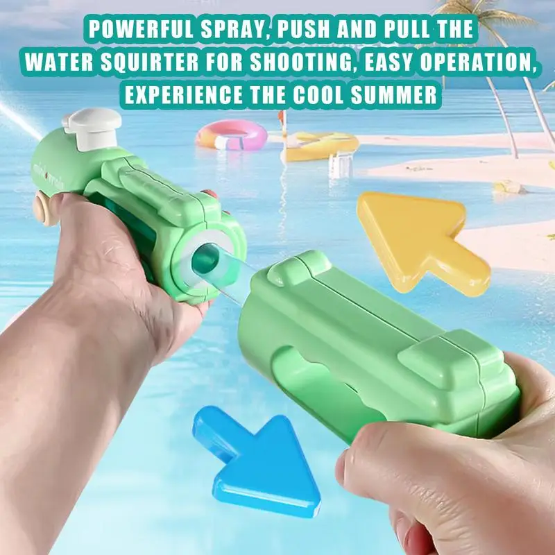 Kids Water Sprayer Pull-out Type Cartoon Train Shape Range Squirt Toy Fun Powerful Water Toys With Comfortable Handle For Beach