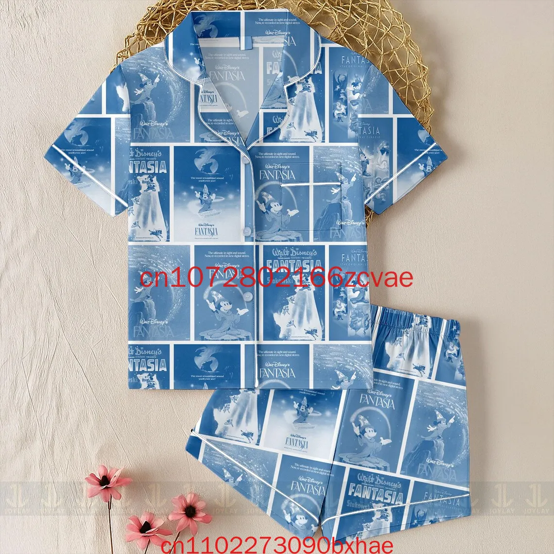 

New Disney Donald Duck Pajama Set 3D Printed Casual Home Fashion Men's And Women's Halloween Short Sleeve Shirt Pajama Set