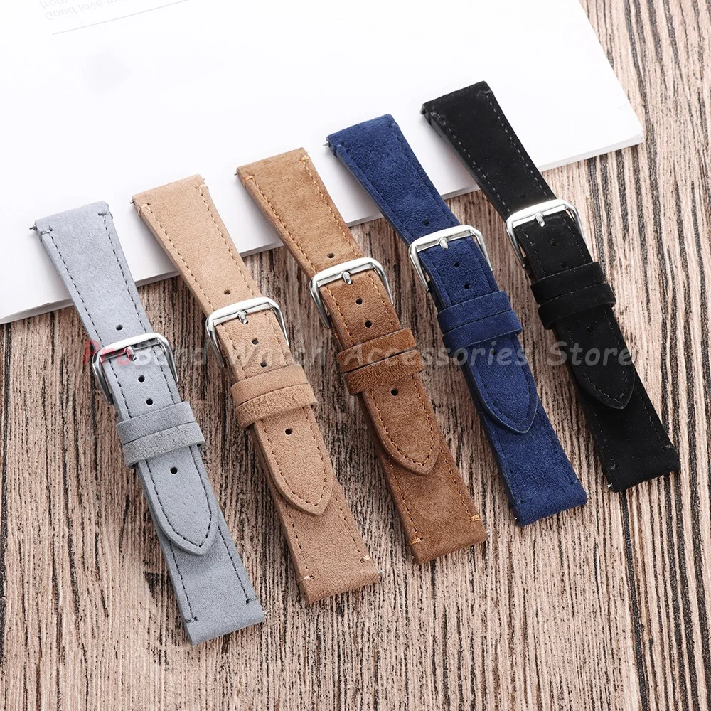 Vintage Suede Leather Strap 20 - огляд і ціна Suede Strap Watch