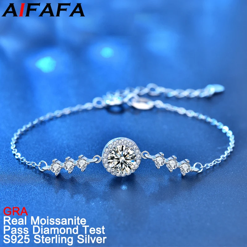 

Женский Круглый Шарм-браслет AIFAFA, из серебра 925 пробы, 1 карат