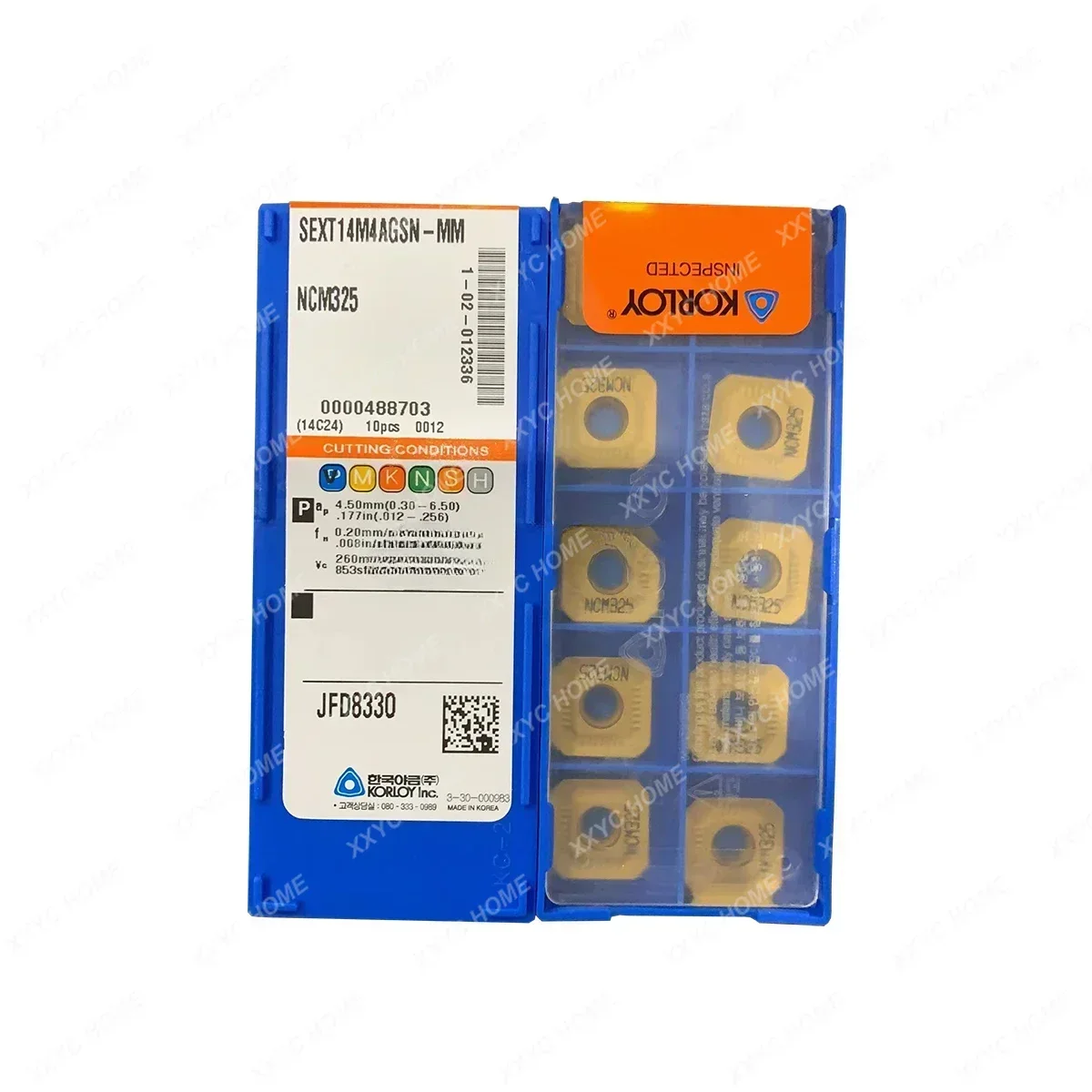 KORLOY 100% оригинал SEXT SEXT14 SEXT14M4AGSN MM NCM325 Future Mill 45 °   Сменные фрезерные вставки Фреза с ЧПУ