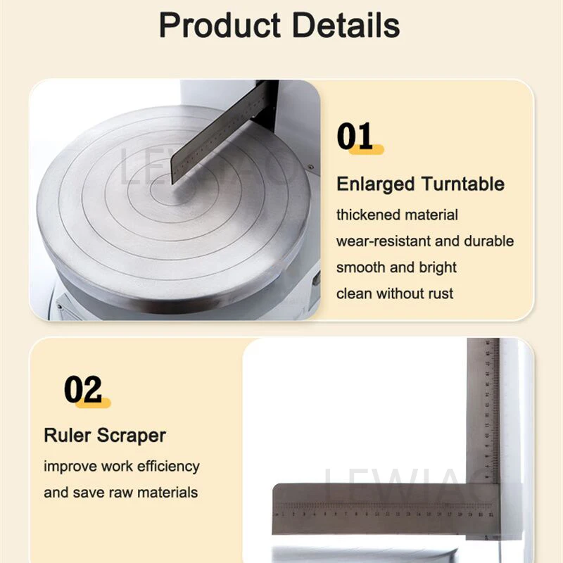 New Arrival Semi Automatic Birthday Cake Cream Coating Filling Machine 4-12Inch Cakes Cream Butter Spreading Daubing Icing Maker