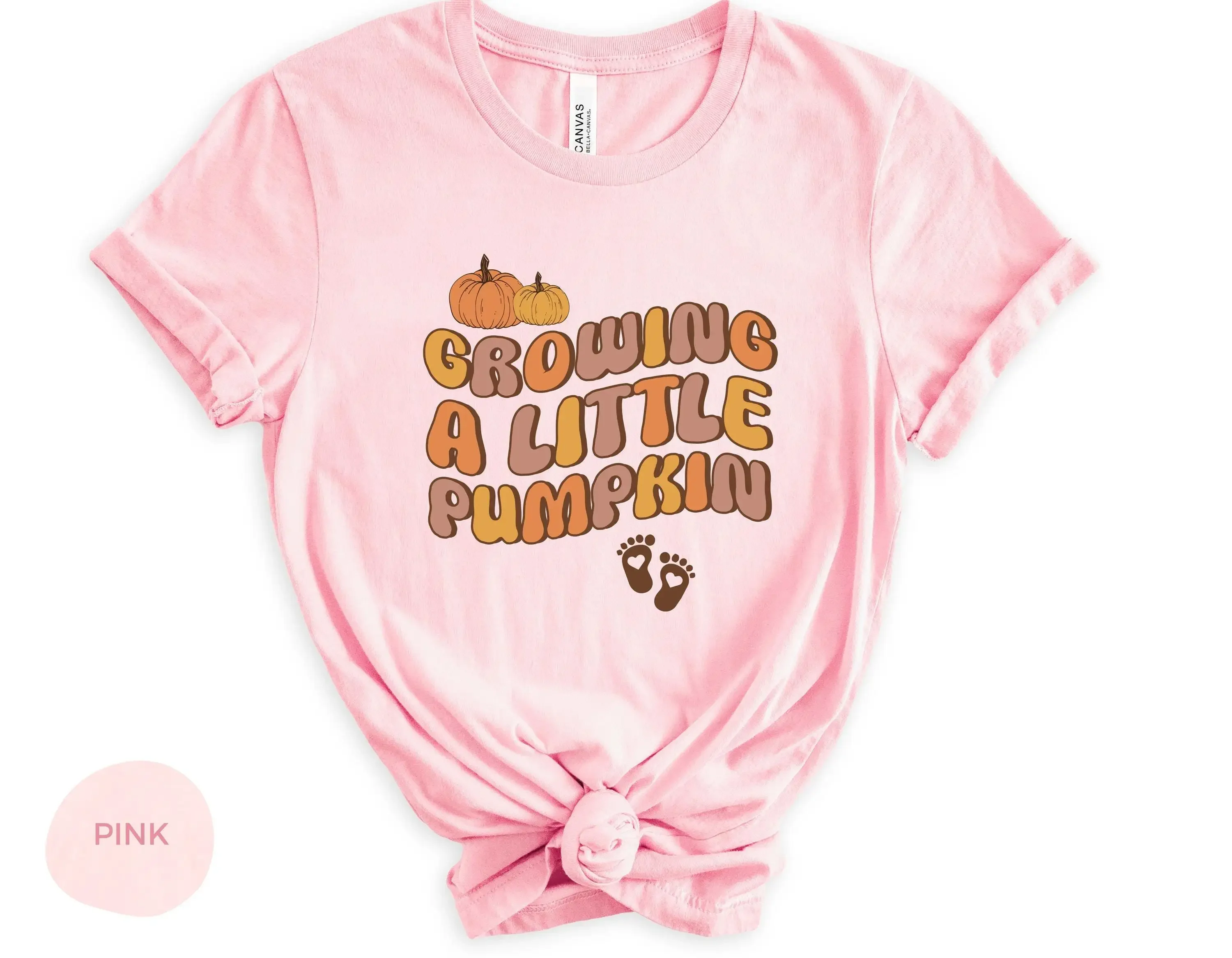 

Growing A Little Pumpkin Sweat T Shirt Maternity Design Pregnancy Reveal Halloween Announcement Gift
