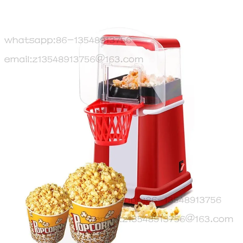 110V basket popcorn machine, electric popcorn machine, automatic popcorn maker