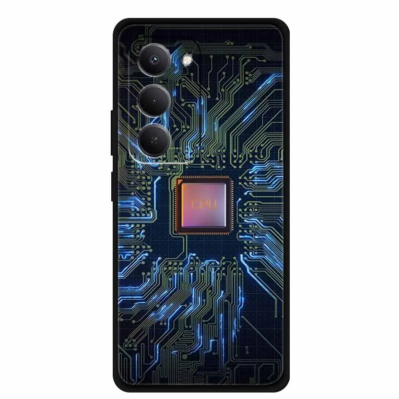 غطاء لهاتف Xiaomi Redmi 15 15C 15 C من السيليكون حافظة هاتف من البولي يوريثان Funda لهاتف Redmi15 واقي خلفي أسود ناعم أنيمي كابا