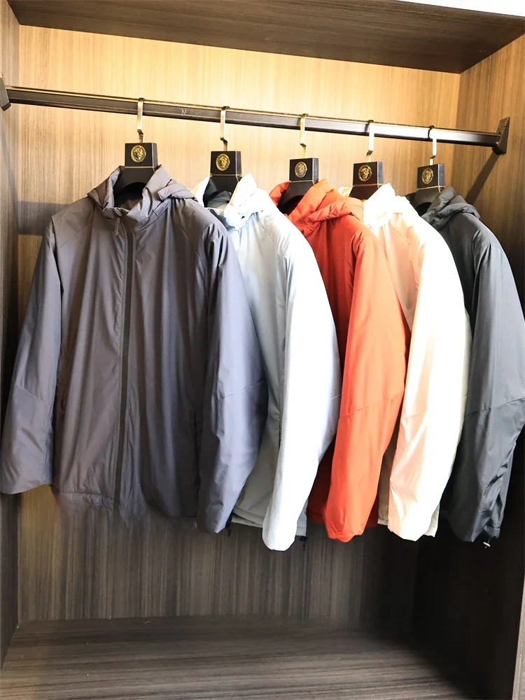 

Легкое теплое хлопковое мужское пальто с капюшоном для занятий спортом на открытом воздухе, модное водостойкое осенне-зимнее повседневное городское пальто