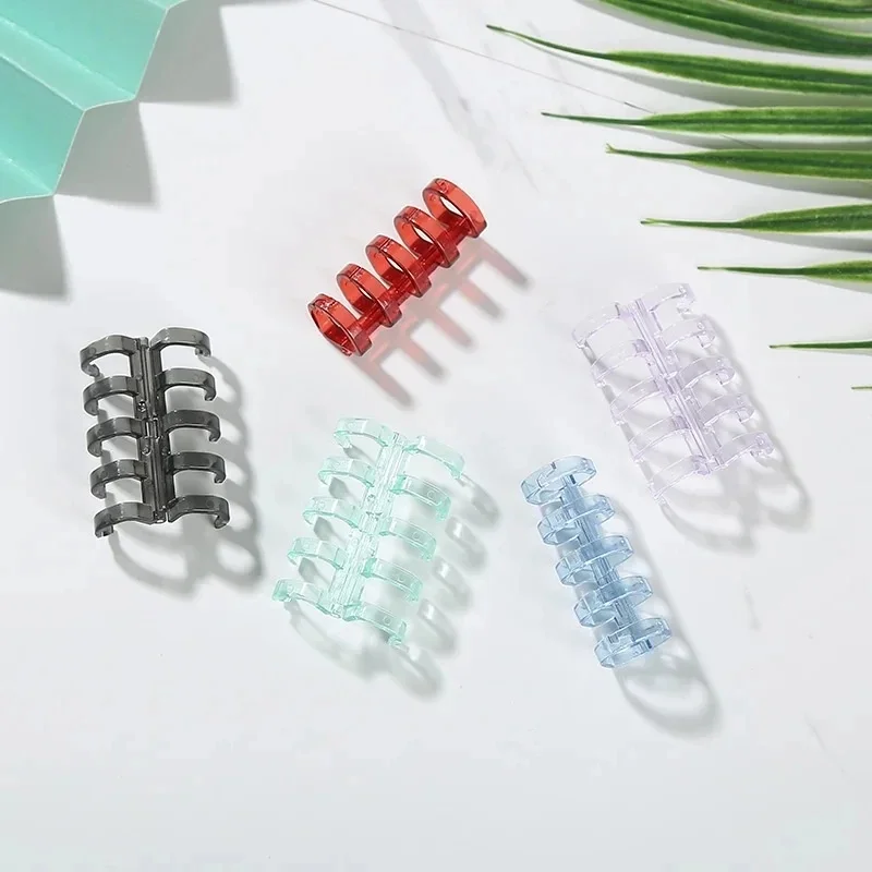 10-30pcs  Loose Leaf 5 Holes Plastic Ring A5/B5 Binder for Notebooks Stationery