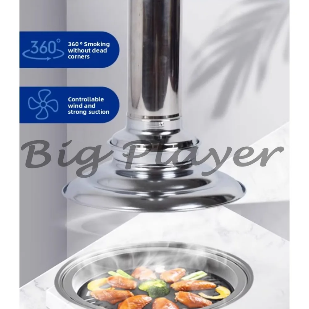 Hot Sale Roast Meat Shop Barbecue Exhaust Bbq Smoke Pipe Extractor Telescopic