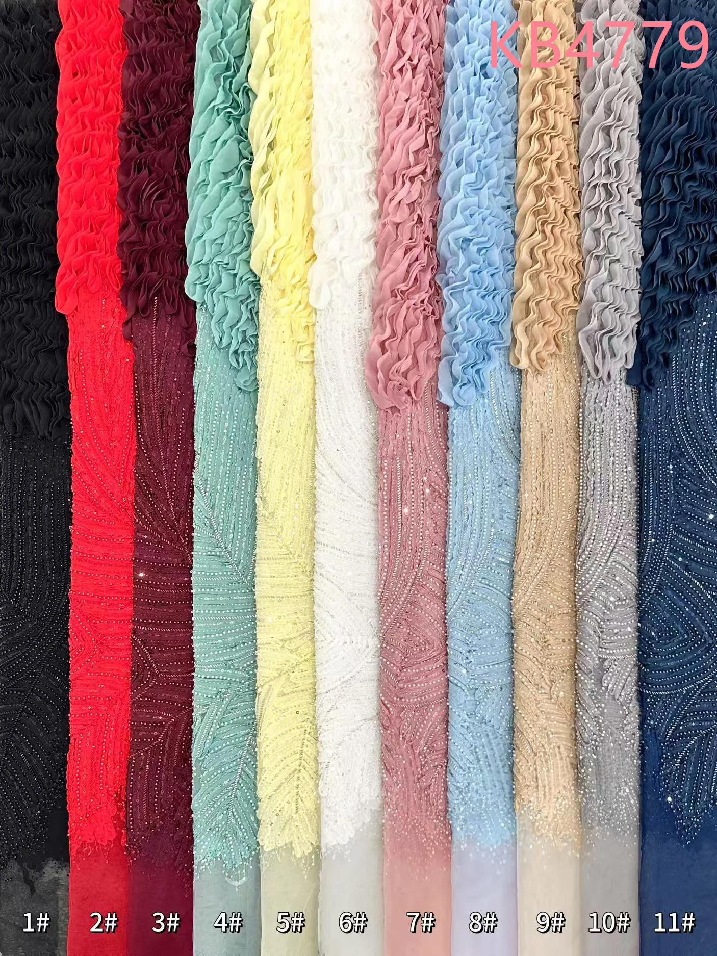 White Beaded Lace Fabric African Lace Fabric 2024 High Quality 3D Flower Beads Lace Sequins Prom Dresses For Sewing KB4779