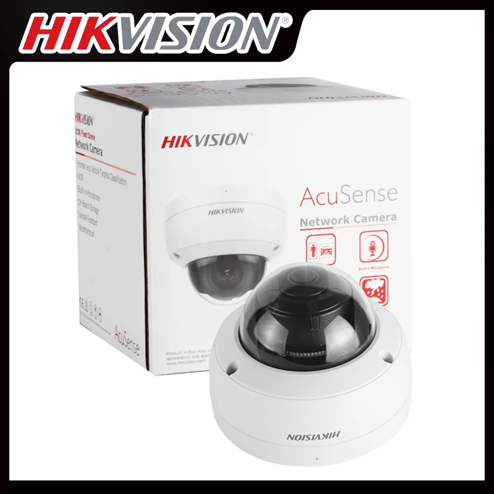 Hikvision 8MP AcuSense Vandal Dome Network Camera DS-2CD2183G2-IU 4K Human Detection Security CCTV Built-in Microphone PoE IK10