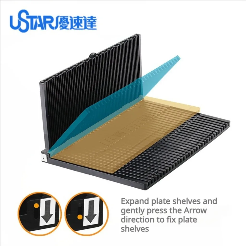 Ustar 90084 Model Kit Assemble Parts Holding Stand for Gundam Military Model Making Storage Rack Portable Handled Storage Case