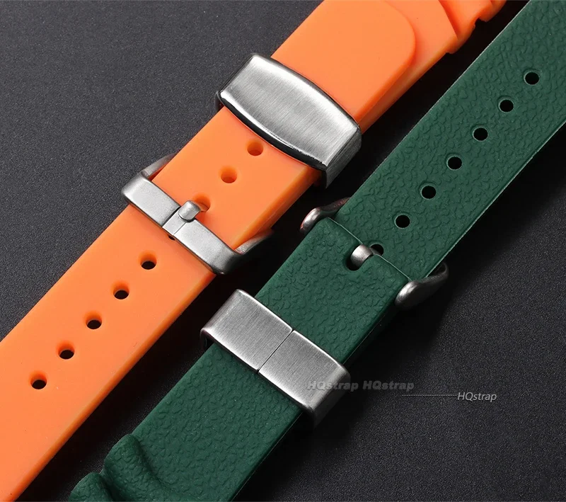 Silicone Strap for Seiko 20mm 22mm Watchband Sports Strap Men Women Waterproof Diving Silicone Bracelet Ring Pin Buckle Belt