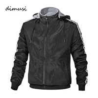 DIMUSI Men's Bomber Jacket Mens Outwear Reversible Windbreaker Warm Hooded Jackets Fashion Slim Fit Business Coats Mens Clothing 1