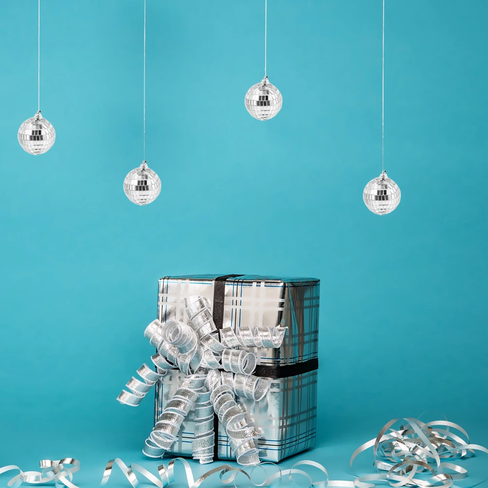 

6Pcs Christmas Ball Ornaments Hanging Laser Ball Decor Mirror Surface Xmas Tree Decor Festive Holiday Party Home Garden Wedding