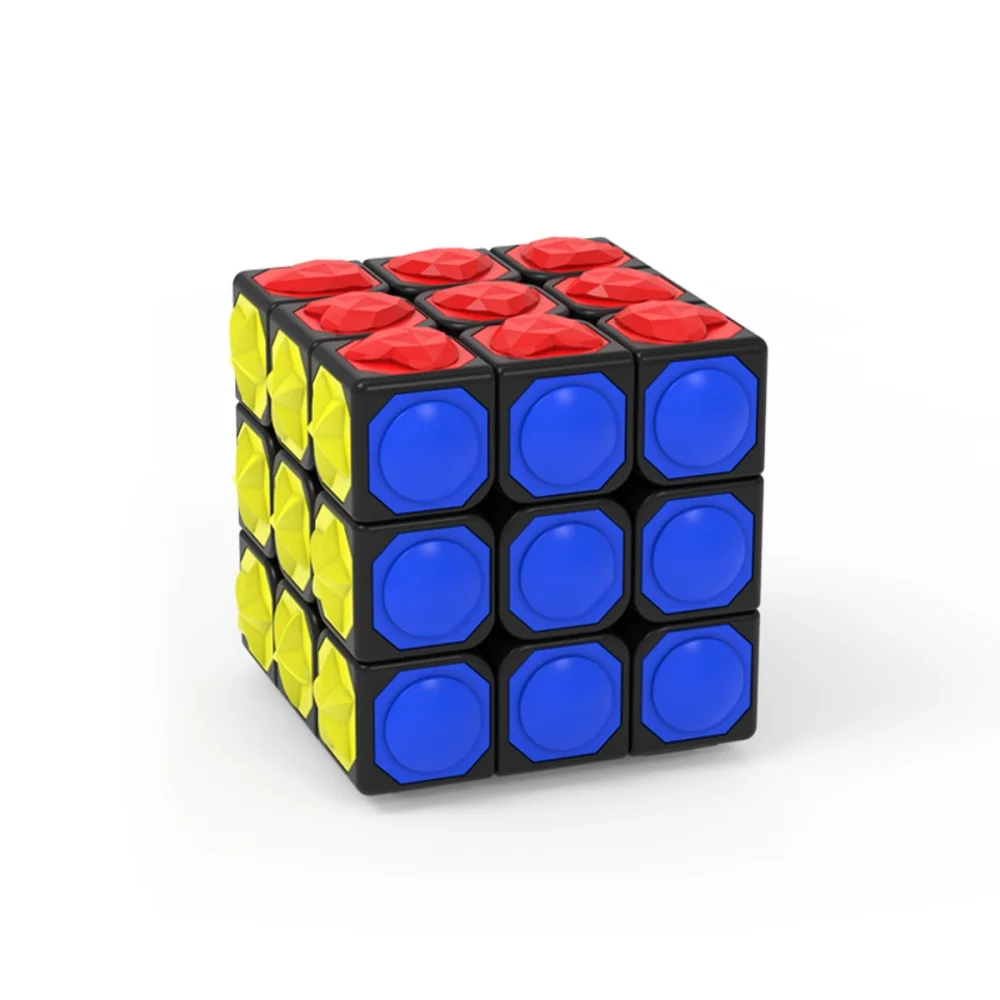 YongJun YJ-Stickerless Finger Touch Cube ، لعبة ألغاز 3x3 ، هدية عمياء للأطفال ، لعبة تعمل باللمس للأطفال