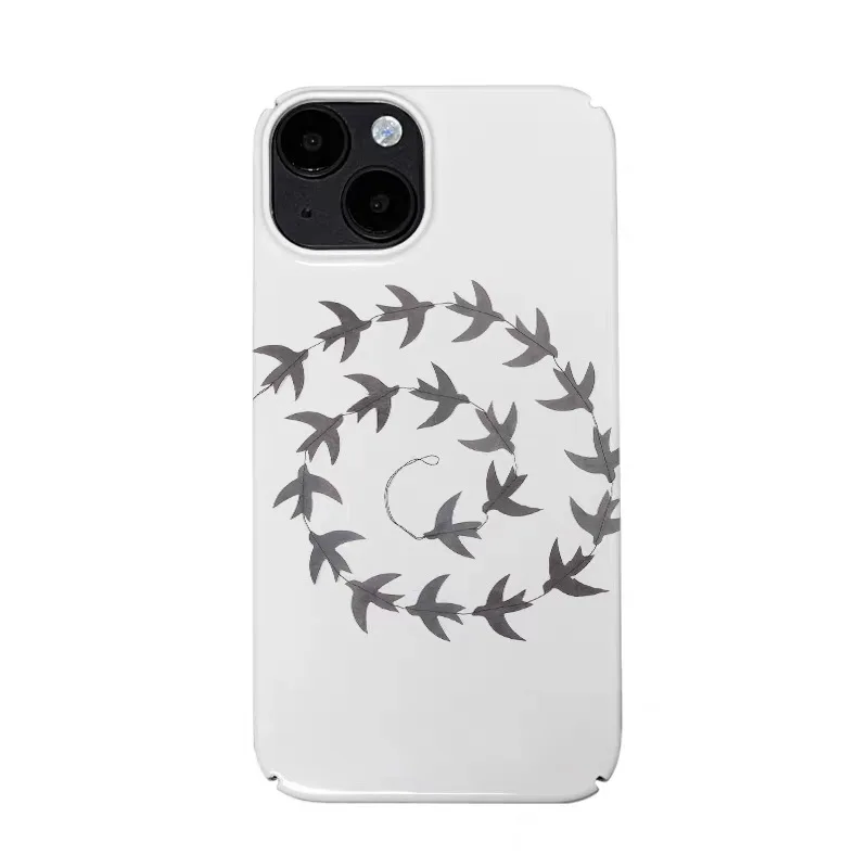 

Белый чехол Flying Circle Little Bird для IPHONE 17 16 Pro Max 15 14 13 12 11 PRO Plus, акриловый ТПУ, два в одном, магнитные чехлы для телефонов