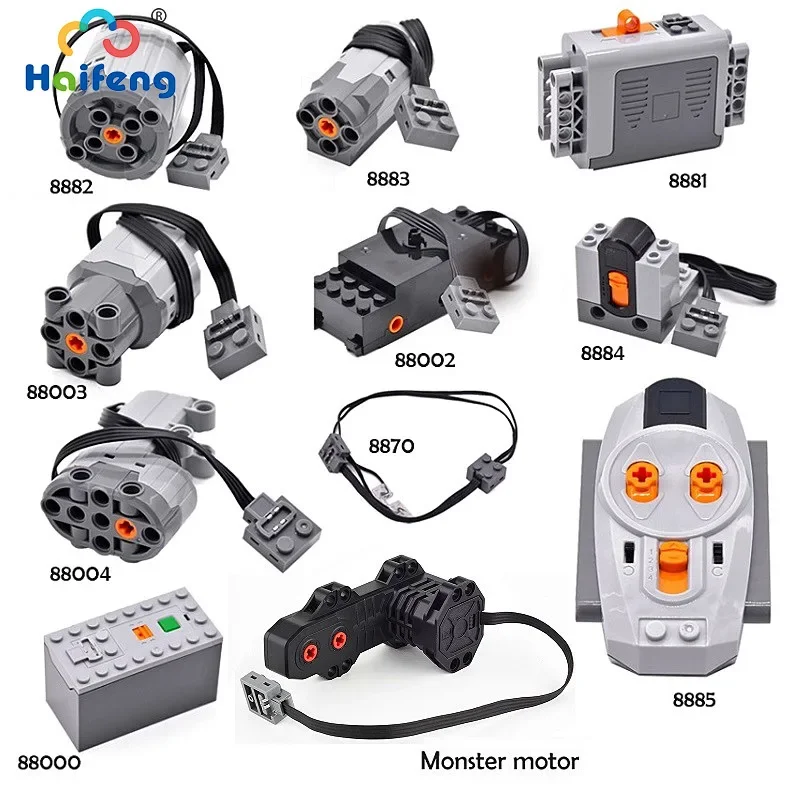 New Blocks Technical Parts Motor Servo Set MOC High-Tech PF Model Servo Bricks Accessories Multi-Function Power 8882 883 884 85