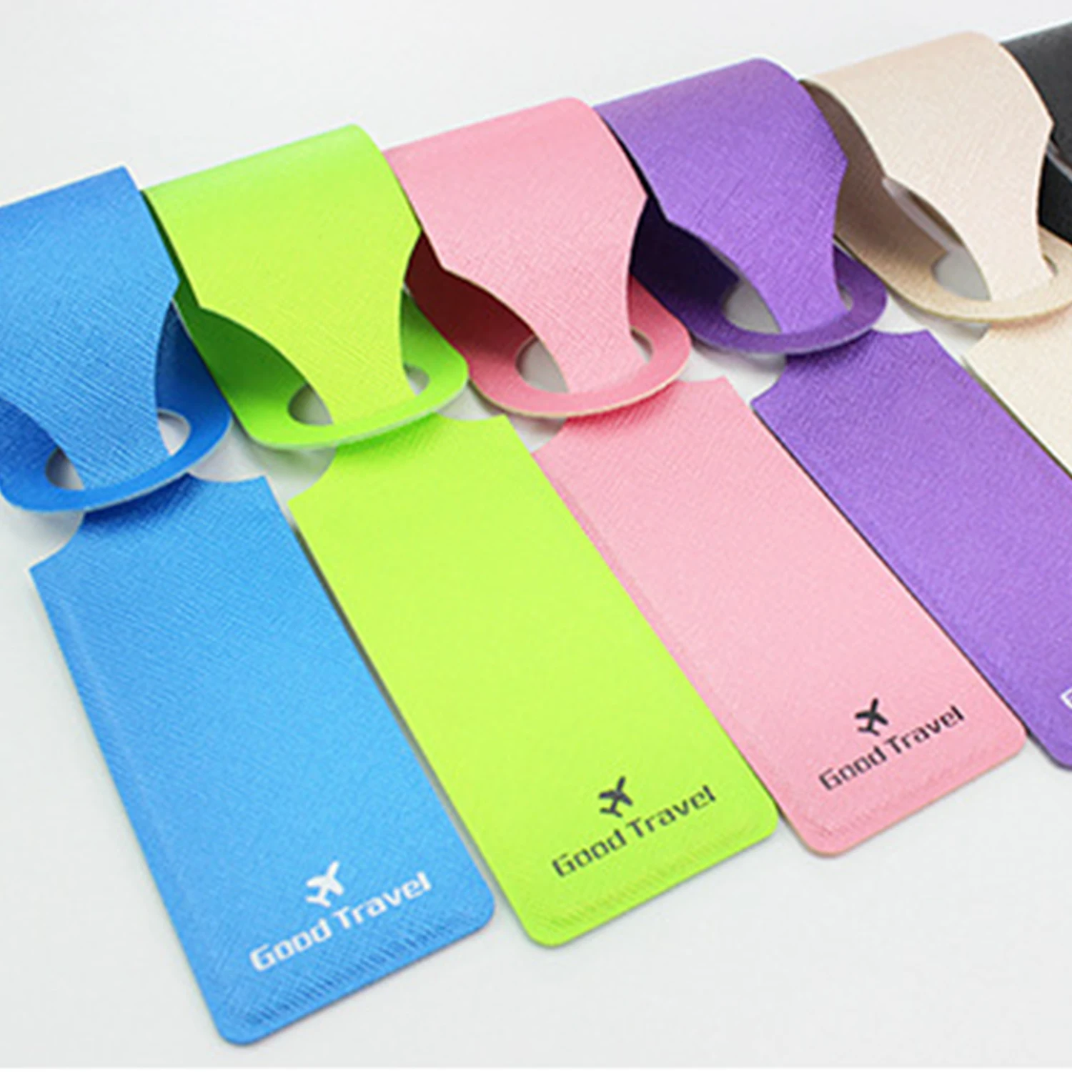 1PCS PU Luggage Tags ID Address Label Holder Boarding Pass Suitcase Baggage Check-In Name Tag Portable Airplane Travel Accessory