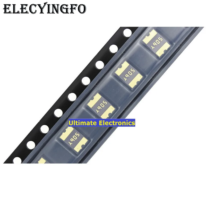 50pcs 1812 SMD PTC Resettable fuse 0.5A 500mA 15V MF-MSMF050-2