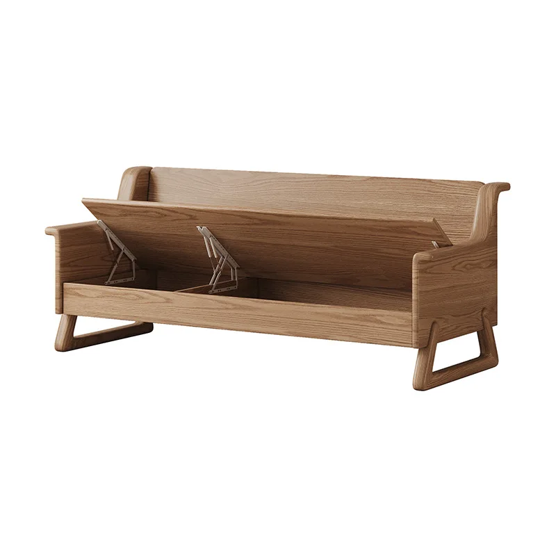 Winter and summer dual-purpose sofa modern simple small apartment living room new Chinese combination ash wood all solid wood