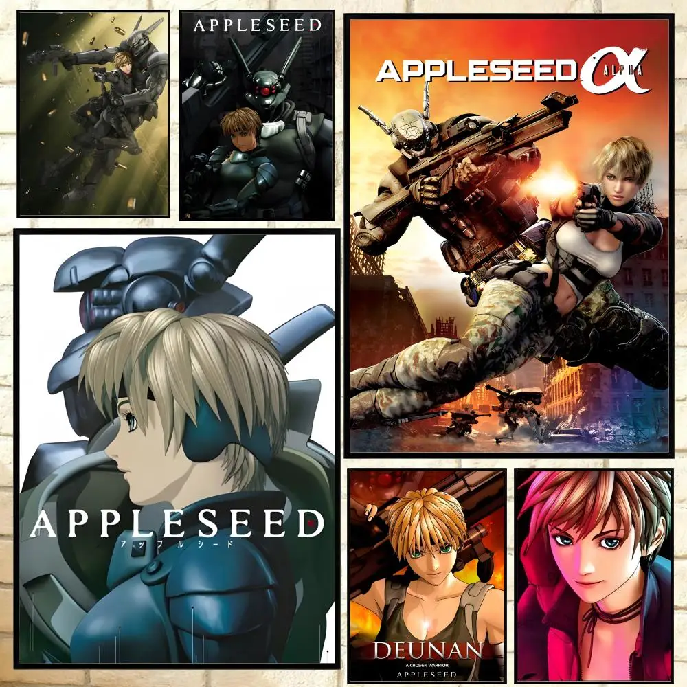 Anime Appleseed Alpha Poster Vielseitige HD Wasserdichte Wandkunst Selbstklebende Dekoration für Jeden Raum Ideales Geschenk