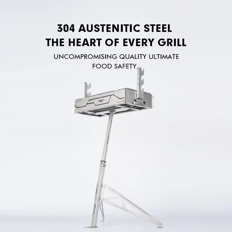 304 Stainless Steel BBQ Grill Foldable Charcoal Barbecue Outdoor Camping Garden Cooking Portable Skewer Grill Stand for Party