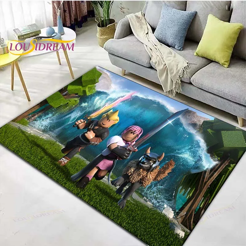 3D Popular Sandbox Games Decor Carpet for Living Room Sofa Coffee Table Bedroom Area Rugs Kitchen Kid Un-slip Floor Mat Alfombra