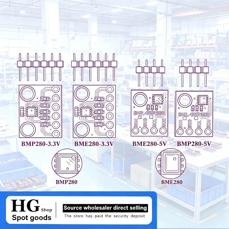 Module numérique de capteur de température et de pression barométrique, 1-10 pièces, BME280-3.3 BMP280-3.3V 5V I2C SPI 1.8-5V, pour Arduino