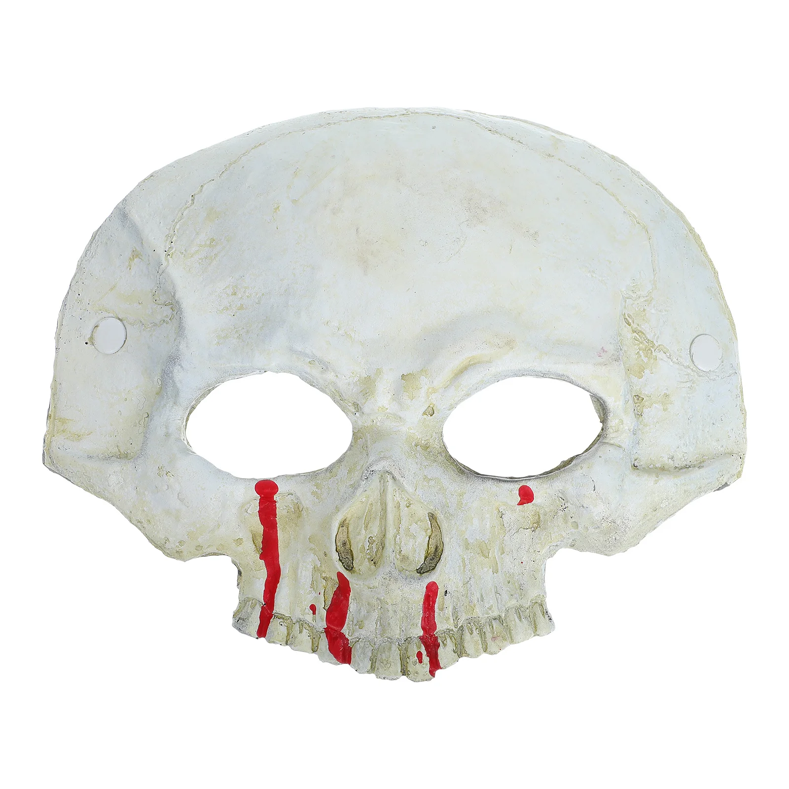 

Blood Pattern Halloween Skull Half Face Mask Masquerade Costume Scary Mask Lightweight PU Material Halloween Decorations