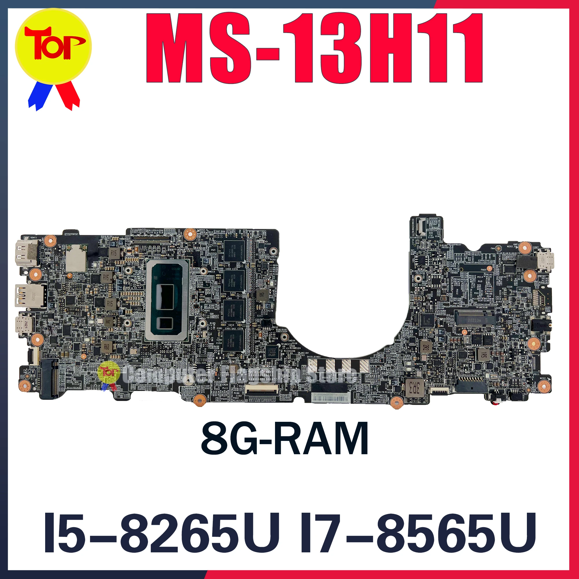 MS-13H11 노트북 마더보드 MSI NEC PC-VKT16GZG6 I5-8265U I7-8565U 8G-RAM 메인보드, 100% 테스트 완료