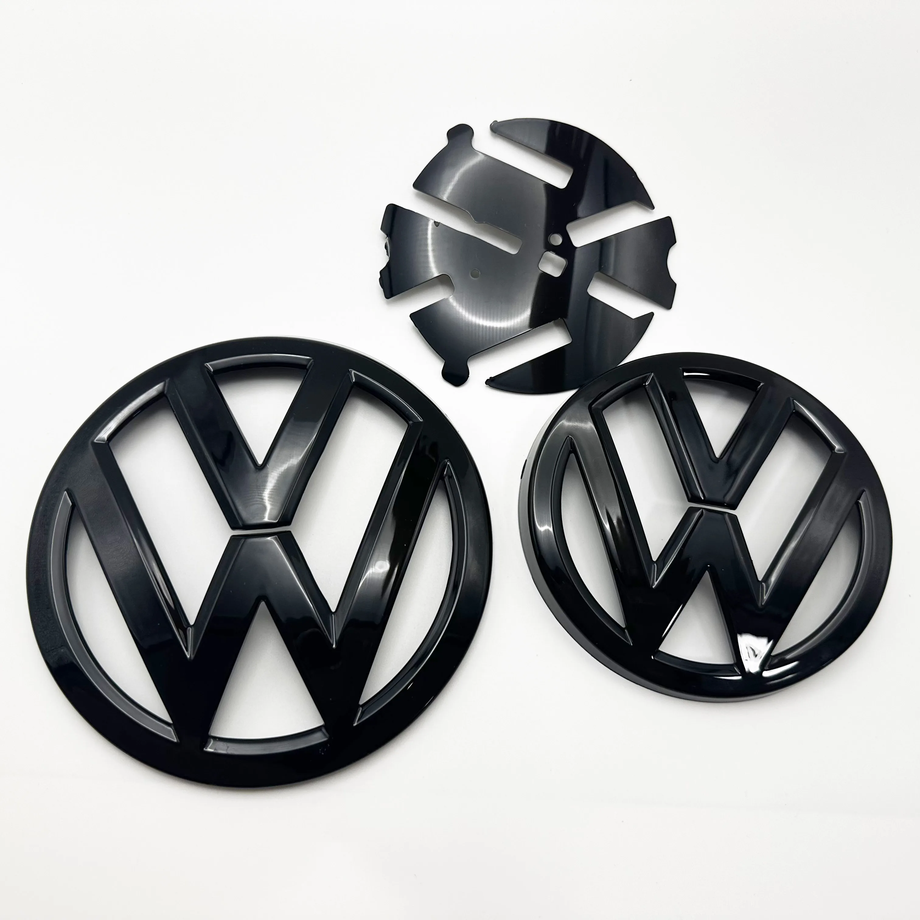 Accessori per logo con Badge per griglia anteriore nero lucido di alta qualità da 138mm e emblema del coperchio del bagagliaio posteriore da 110mm per Golf MK7