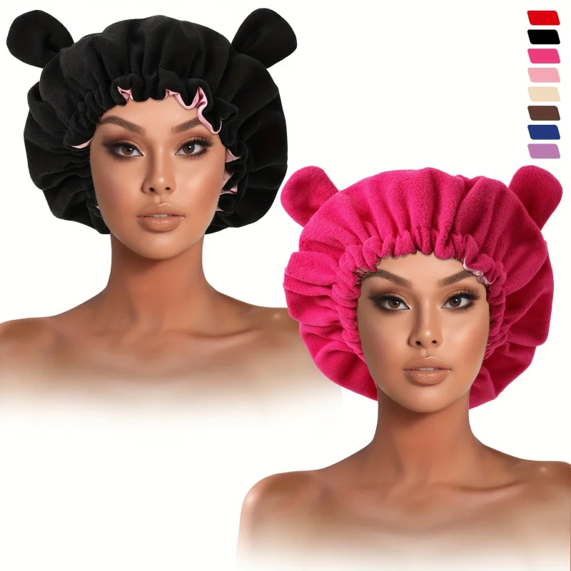 Sleep Hat for Women Curly Hair Protection Bonnet Elastic Design Fashionable Comfortable Breathing