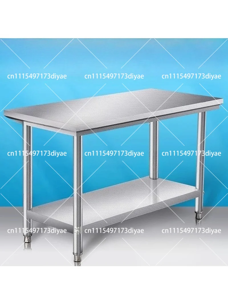 Heavy Duty Stainless Steel Work Table with Adjustable Height for Food Prep Restaurant