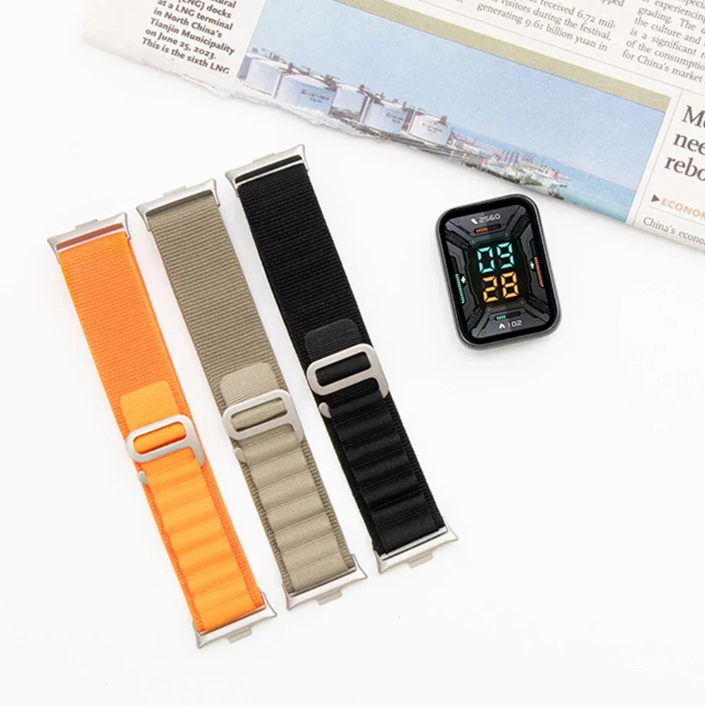 Nylon Loop Strap for Xiaomi Redmi Watch 4 Adjustable Elastic Bracelet Watchband for iWatch Xiaomi Mi Band 8 Pro Band Accessories