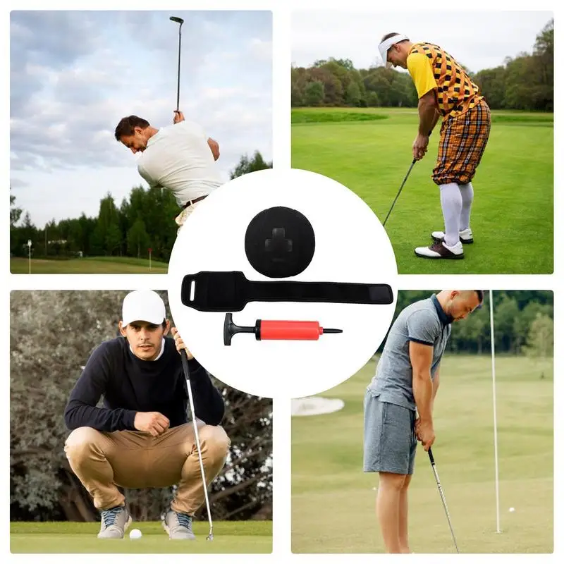 Golf Swing Trainer Ball Inflatable Swing Trainer Aids With Air Pump And Arm Strap Golf Training Equipment For Men Women Beginner