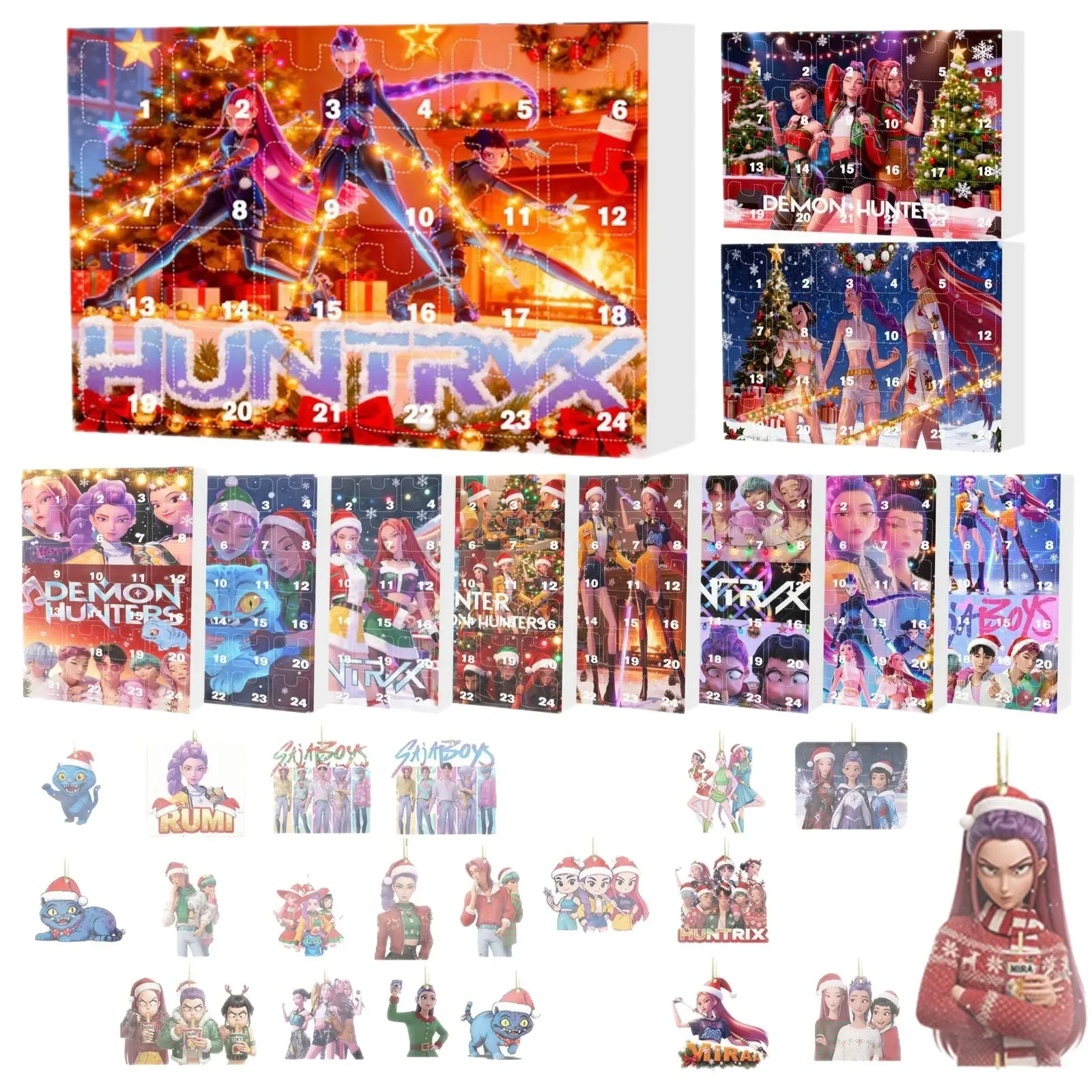 2025 Kpop Demon Hunter Advent Calendar Doll Christmas Atmosphere Decorative Gifts New Year 24 Days Countdown Surprise Blind Box - Image 5