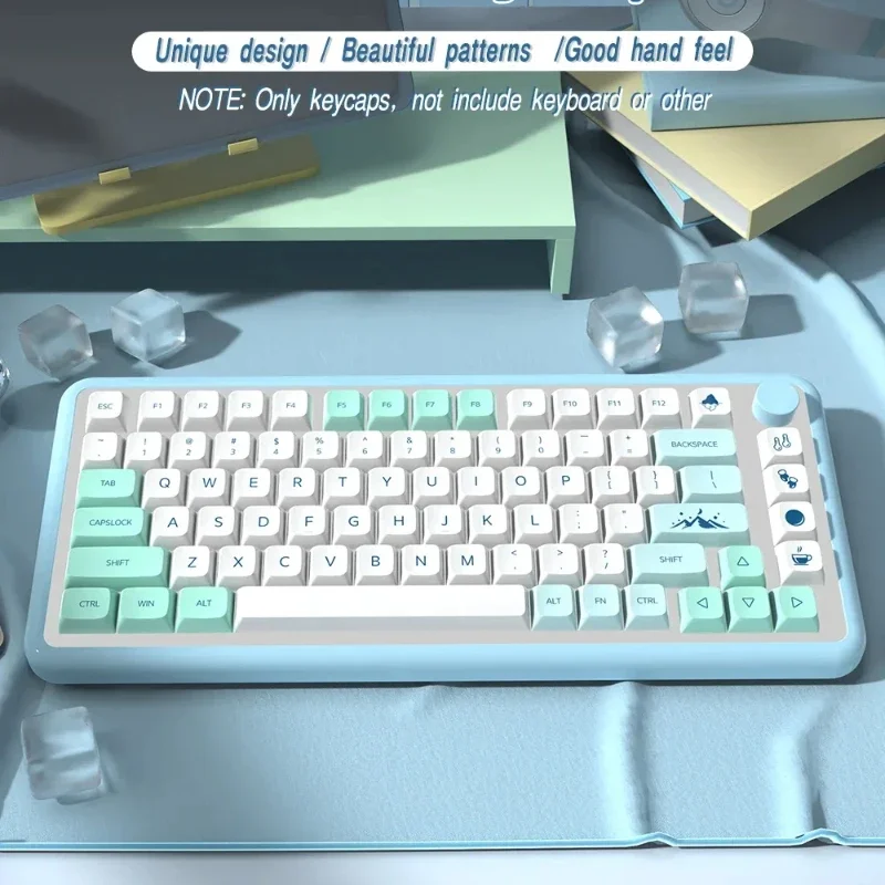 Russian Pink Keycap Set XDA Height PBT Theme Keycaps Adaptable 68/75/84/96/980/104 Key MX Switch Mechanical Keyboard Keycaps