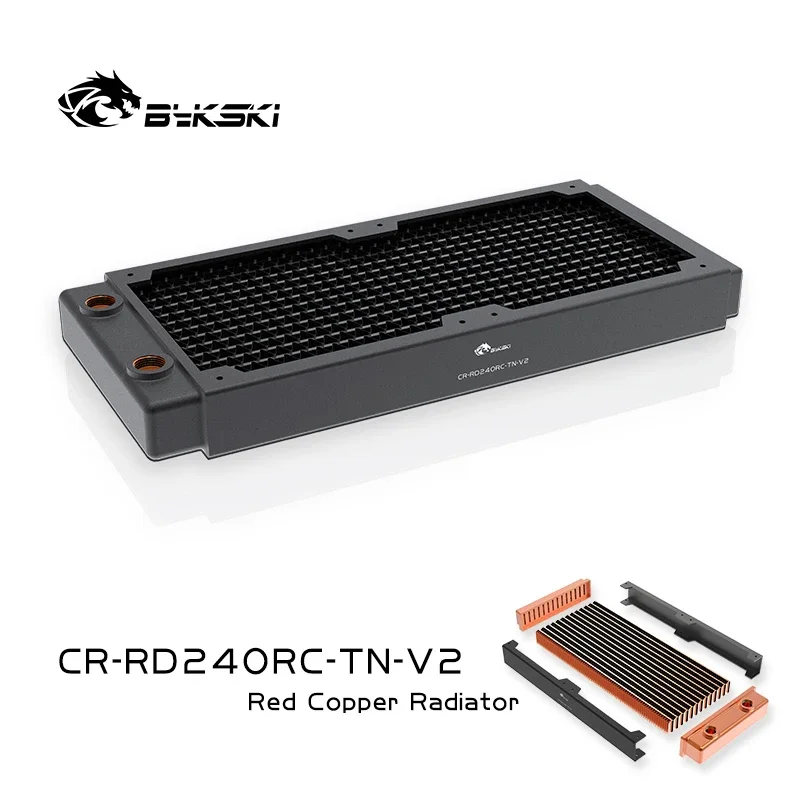 

Bykski 240mm Copper Radiator for PC Cooling 30mm/40mm Thickness for Water Cooler 120mm Fan CR-RD240RC-TN-V2/CR-RD240RC-TK-V2