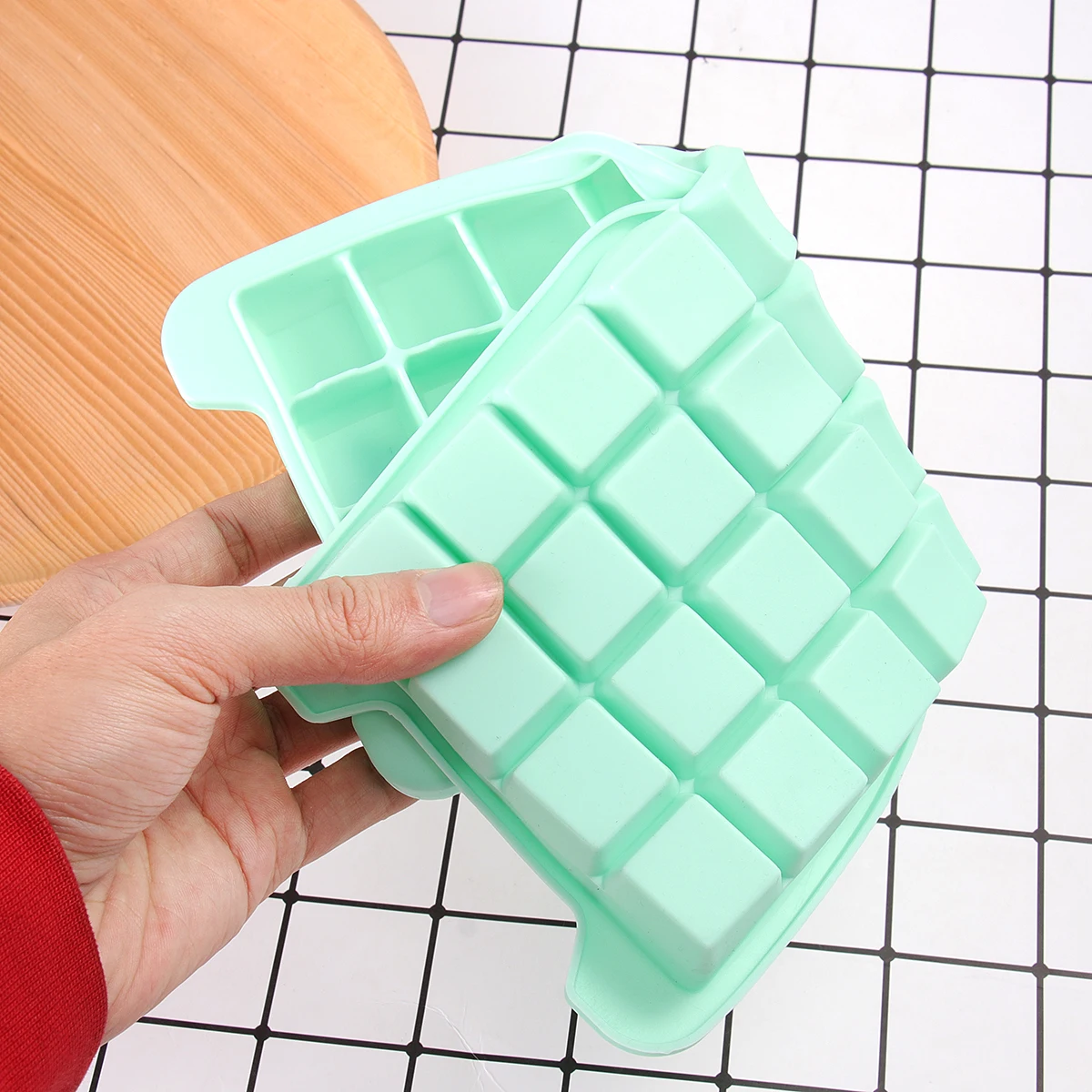 

Ice Tray Mold Forms Cube Shape Silicone Cream Buckets Molds Cubes Household Trays