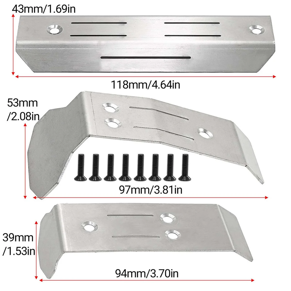 A03R RC Car Upgrade Stainless Steel Chassis Guard Plate Kit for MINI RC Car Accessories